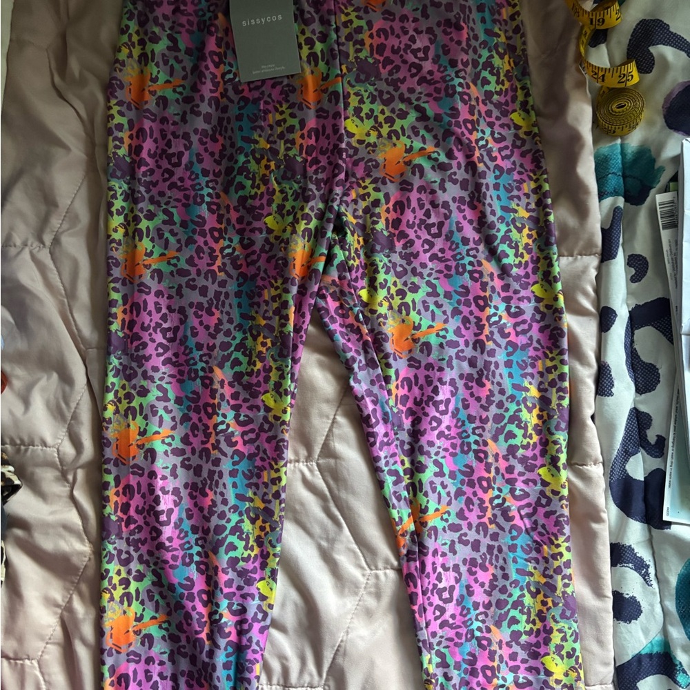 Colorful Leopard Print Leggings